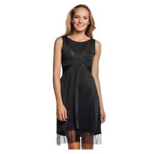 BCBG Maxazria Minette Dress Black Lace Sleeveless Medium